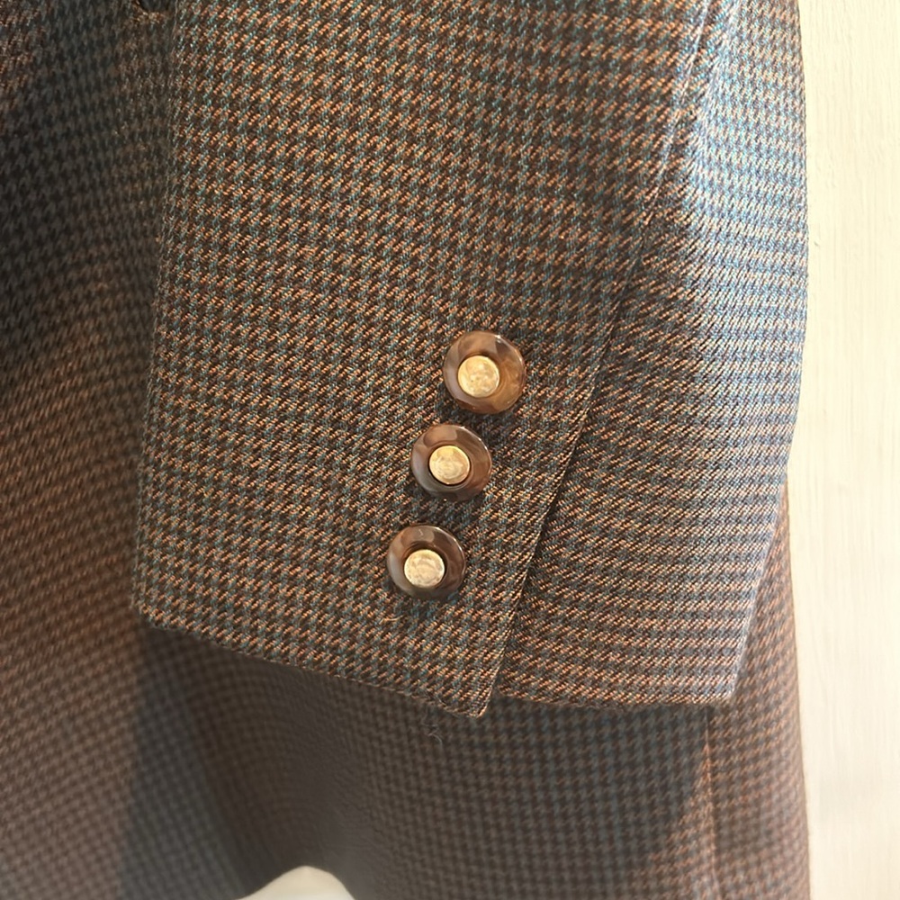 Pendleton Houndstooth Virgin Wool Suit Jacket And… - image 3